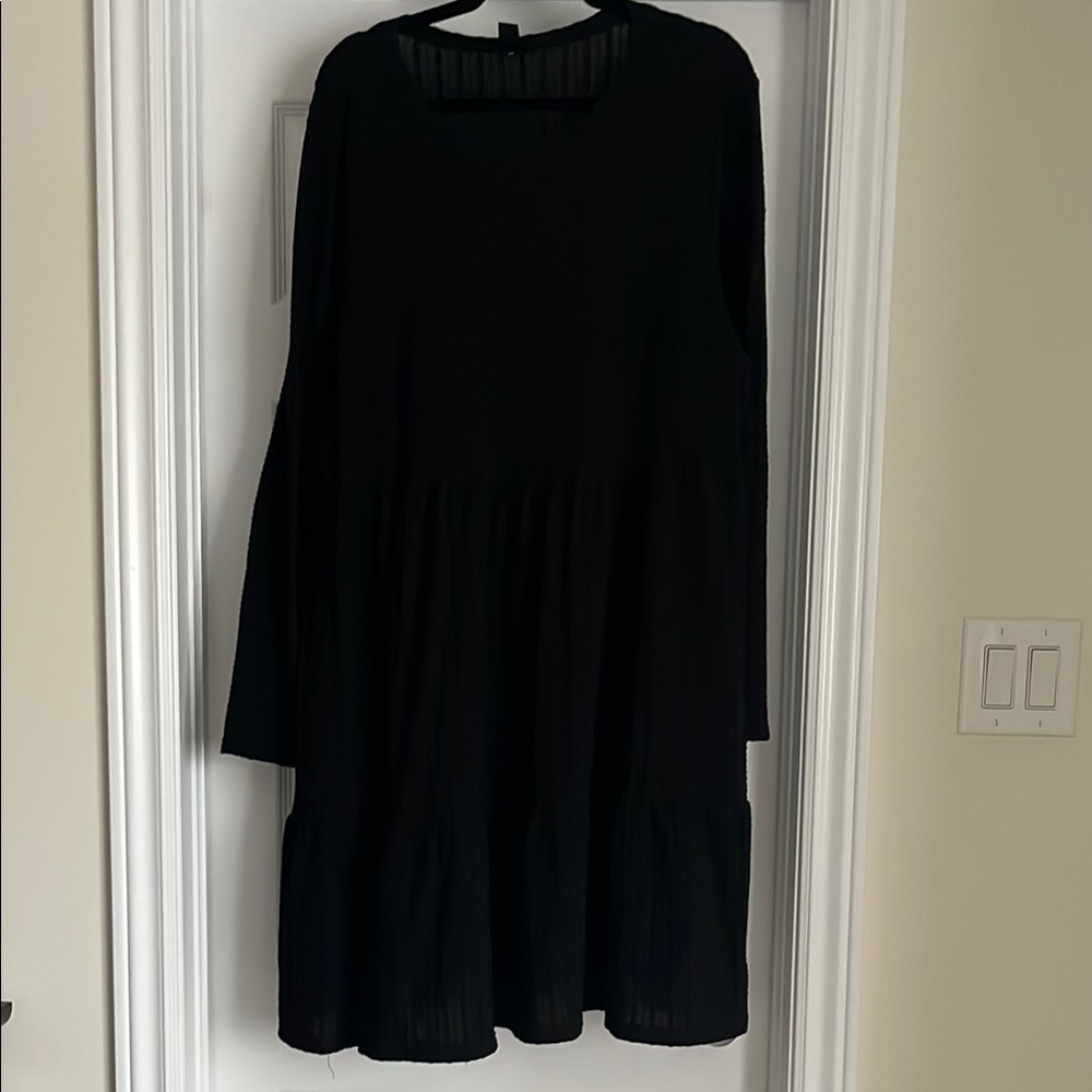 SHEIN stretchy black knit dress
